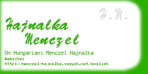 hajnalka menczel business card